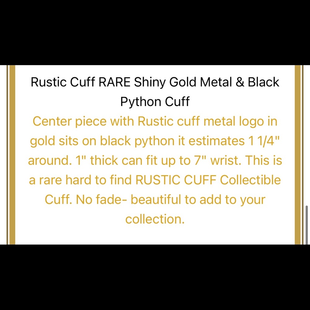 Rustic Cuff Gold & Snakeskin Cuff - Picture 9 of 14